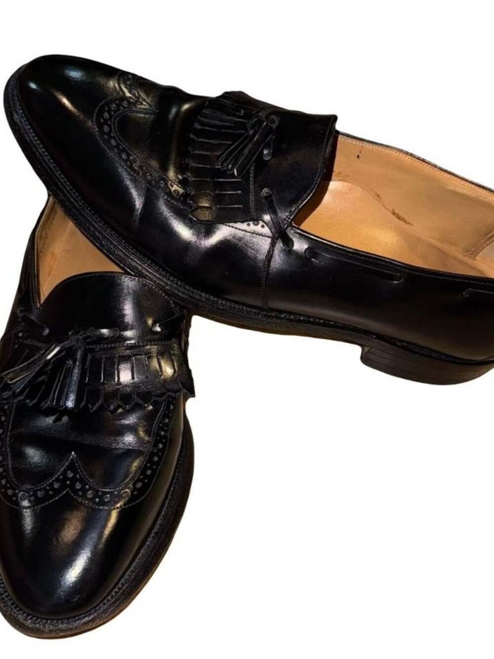 Vintage 90s Johnston & Murphy wingtip Brogue Tassel Loafers